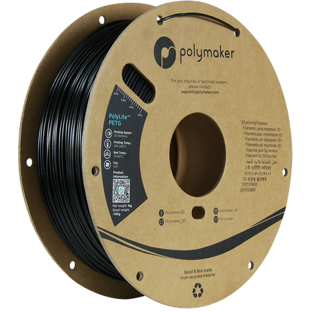 Filament Polymaker PolyLite™ PETG  - Black / 1 kg, 1.75mm