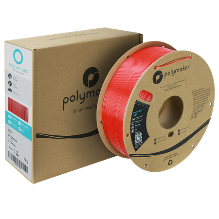 Filament Polymaker PolyLite™ ABS  - Red / 1 kg, 1.75mm