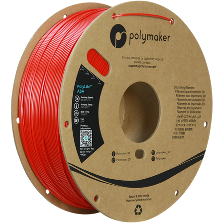 Filament Polymaker PolyLite™ ASA  - Red / 1 kg, 1.75mm