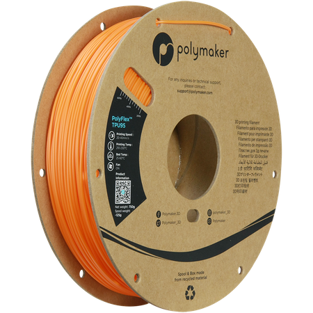 Filament Polymaker PolyFlex™ TPU 95A - Orange / 750 g, 1.75mm