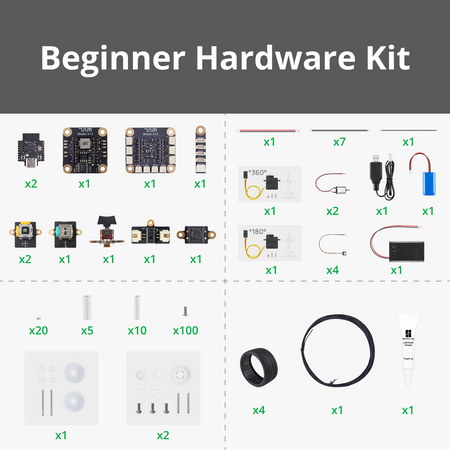 CyberBrick Ultimate Hardware Kit – Zestaw elementów i akcesoriów do drukarki 3D Bambu Lab