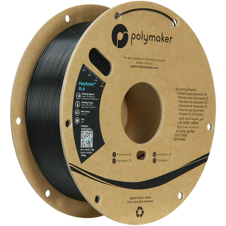 Filament Polymaker PolySonic™ PLA High Speed  - Black / 1 kg, 1.75mm