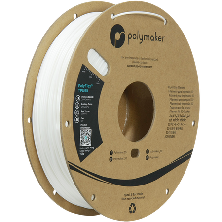 Filament Polymaker PolyFlex™ TPU 95A - White / 750 g, 1.75mm