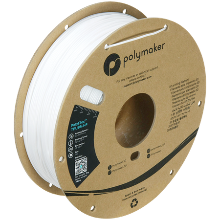 Filament Polymaker PolyFlex™ TPU 95A - White / 1 kg, 1.75mm