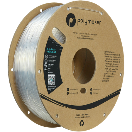 Filament Polymaker PolyFlex™ TPU 95A - Clear / 1 kg, 1.75mm