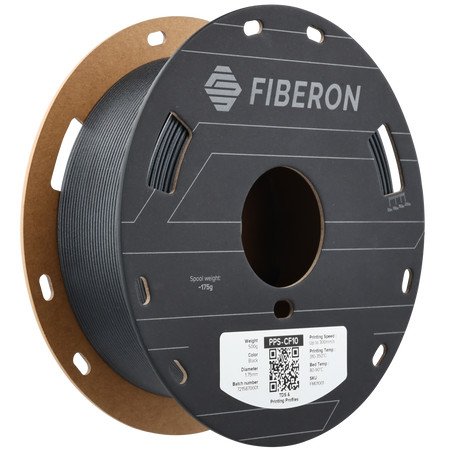 Filament Polymaker Fiberon PPS CF10 - Black / 3kg, 1.75mm	