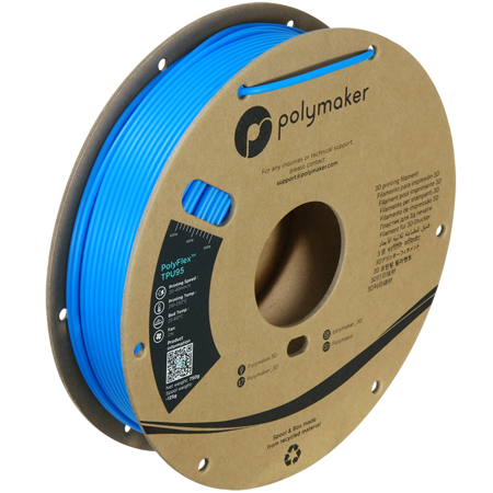 Filament Polymaker PolyFlex™ TPU 95A - Blue / 750 g, 1.75mm