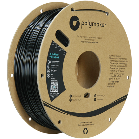 Filament Polymaker PolyFlex™ TPU 95A HF - Black / 1 kg, 1.75mm