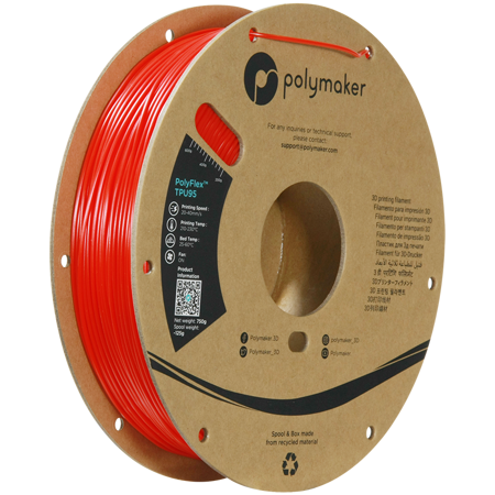 Filament Polymaker PolyFlex™ TPU 95A - Red / 750 g, 1.75mm