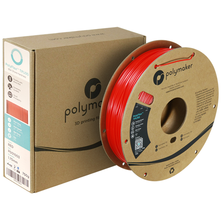 Filament Polymaker PolyFlex™ TPU 95A - Red / 750 g, 1.75mm