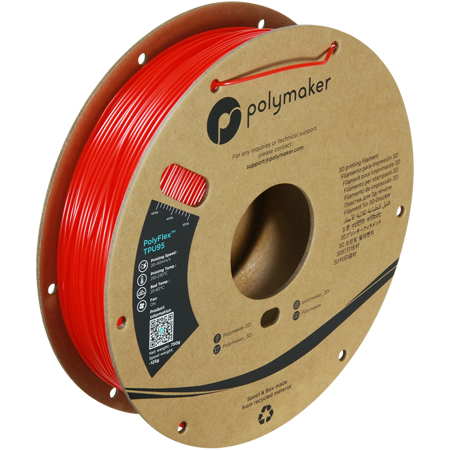 Filament Polymaker PolyFlex™ TPU 95A - Red / 750 g, 1.75mm