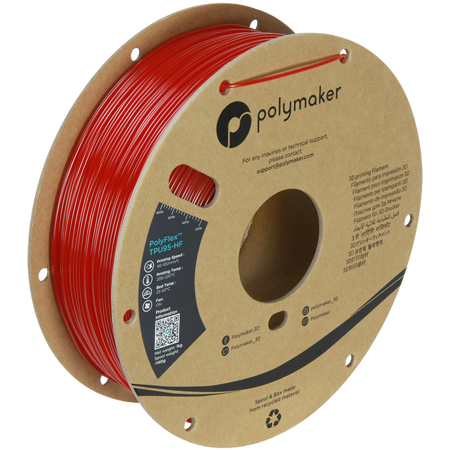 Filament Polymaker PolyFlex™ TPU 95A - Translucent Red / 1 kg, 1.75mm