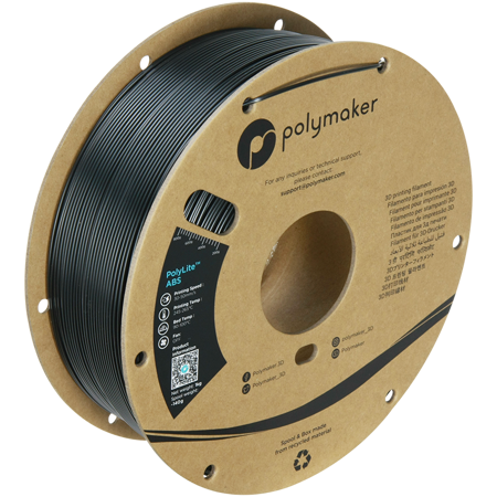 Filament Polymaker PolyLite™ ABS  - Black / 1 kg, 1.75mm