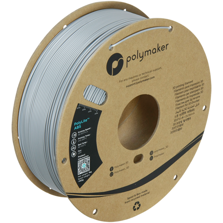 Filament Polymaker PolyLite™ ABS  - Grey / 1 kg, 1.75mm