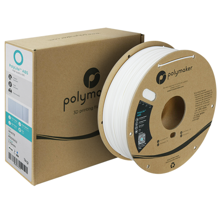 Filament Polymaker PolyLite™ ABS  - White / 1 kg, 1.75mm