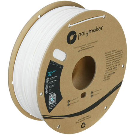 Filament Polymaker PolyLite™ ABS  - White / 1 kg, 1.75mm