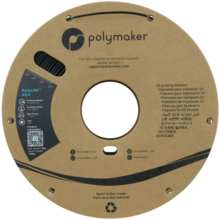 Filament Polymaker PolyLite™ ASA  - Black / 1 kg, 1.75mm