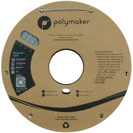 Filament Polymaker PolyLite™ ASA  - Grey / 1 kg, 1.75mm