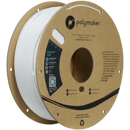 Filament Polymaker PolyLite™ ASA  - White / 1 kg, 1.75mm