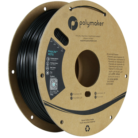 Filament Polymaker PolyLite™ PETG  - Black / 1 kg, 1.75mm