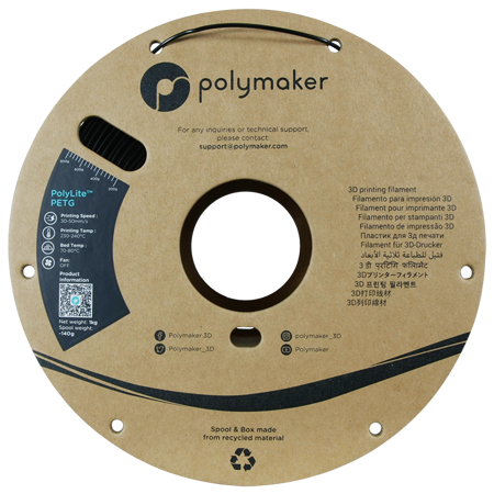 Filament Polymaker PolyLite™ PETG  - Black / 1 kg, 1.75mm