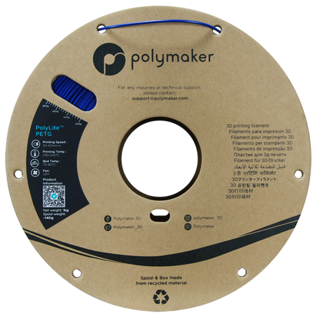 Filament Polymaker PolyLite™ PETG  - Blue / 1 kg, 1.75mm