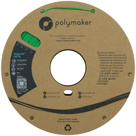 Filament Polymaker PolyLite™ PETG  - Green / 1 kg, 1.75mm