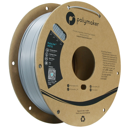 Filament Polymaker PolyLite™ PETG - Grey / 1 kg, 1.75mm