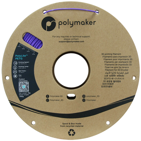 Filament Polymaker PolyLite™ PETG  - Purple  / 1 kg, 1.75mm