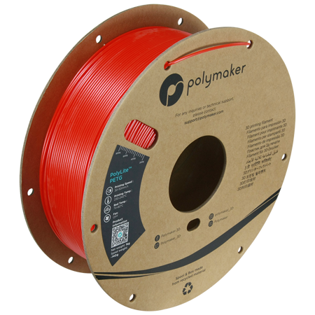 Filament Polymaker PolyLite™ PETG  - Red / 1 kg, 1.75mm