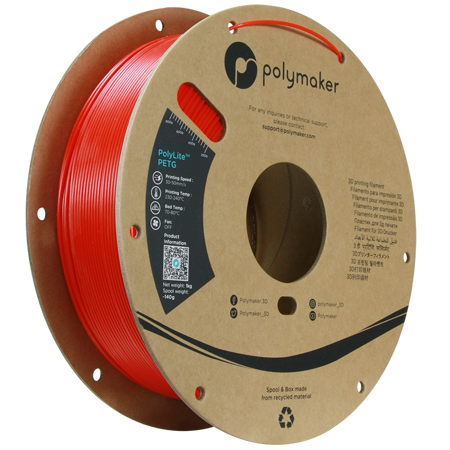 Filament Polymaker PolyLite™ PETG  - Red / 1 kg, 1.75mm