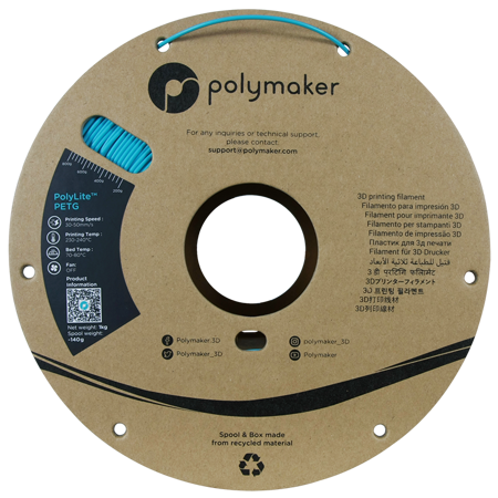 Filament Polymaker PolyLite™ PETG  - Teal  / 1 kg, 1.75mm