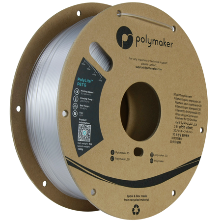 Filament Polymaker PolyLite™ PETG - Transparent / 1 kg, 1.75mm