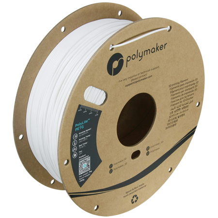 Filament Polymaker PolyLite™ PETG - White / 1 kg, 1.75mm