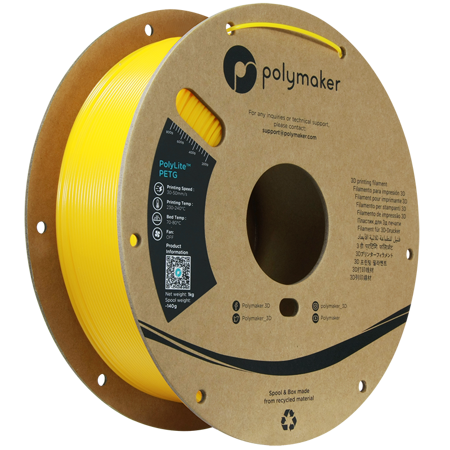 Filament Polymaker PolyLite™ PETG  - Yellow / 1 kg, 1.75mm