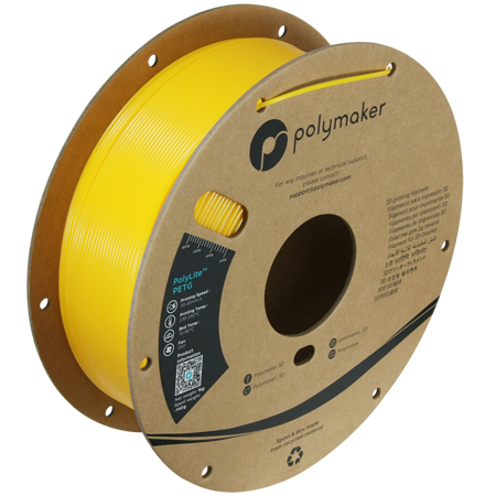 Filament Polymaker PolyLite™ PETG  - Yellow / 1 kg, 1.75mm