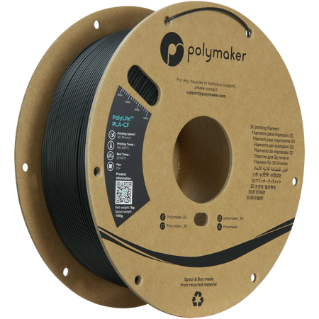 Filament Polymaker PolyLite™ PLA-CF - Black / 1 kg, 1.75mm