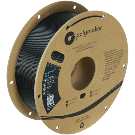 Filament Polymaker PolySonic™ PLA High Speed  - Black / 1 kg, 1.75mm