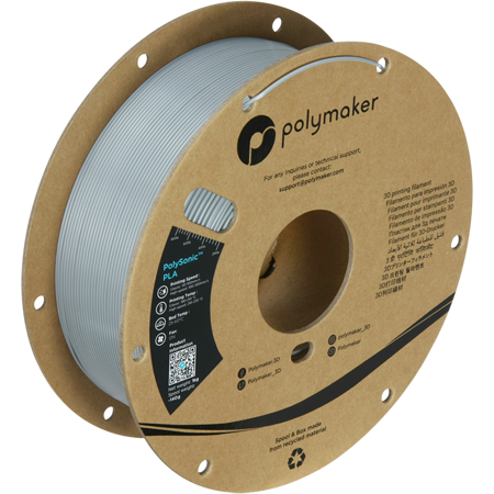 Filament Polymaker PolySonic™ PLA High Speed  - Grey / 1 kg, 1.75mm