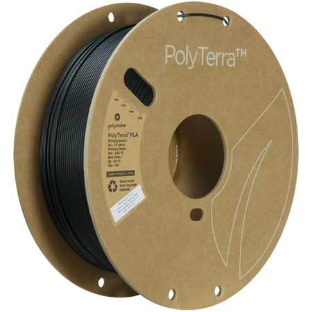 Filament Polymaker PolyTerra™ PLA - Charcoal Black / 1 kg, 1.75mm