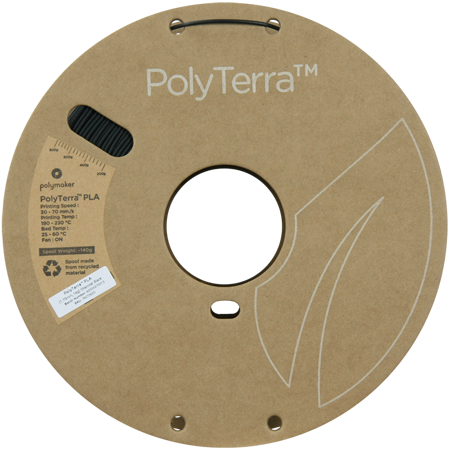 Filament Polymaker PolyTerra™ PLA - Charcoal Black / 1 kg, 1.75mm