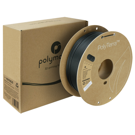 Filament Polymaker PolyTerra™ PLA - Charcoal Black / 1 kg, 1.75mm