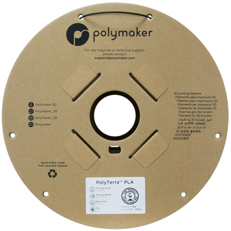 Filament Polymaker PolyTerra™ PLA - Charcoal Black / 3 kg, 1.75mm