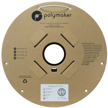 Filament Polymaker PolyTerra™ PLA - Cotton White / 3 kg, 1.75mm