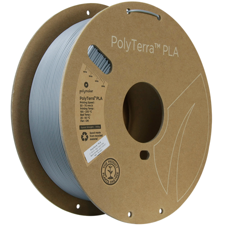 Filament Polymaker PolyTerra™ PLA - Fossil Grey / 1 kg, 1.75mm