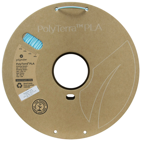 Filament Polymaker PolyTerra™ PLA - Ice / 1 kg, 1.75mm