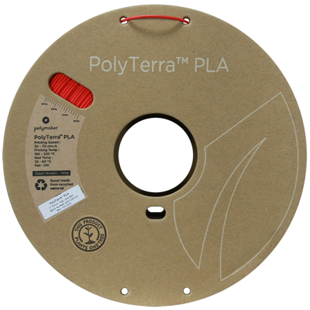 Filament Polymaker PolyTerra™ PLA - Lava Red / 1 kg, 1.75mm