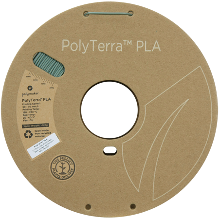 Filament Polymaker PolyTerra™ PLA -  Muted Green / 1 kg, 1.75mm