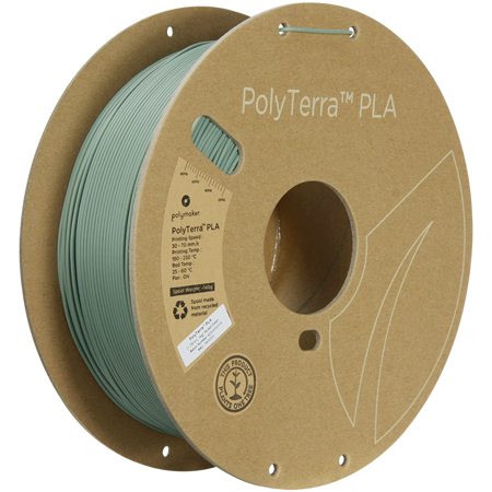 Filament Polymaker PolyTerra™ PLA -  Muted Green / 1 kg, 1.75mm